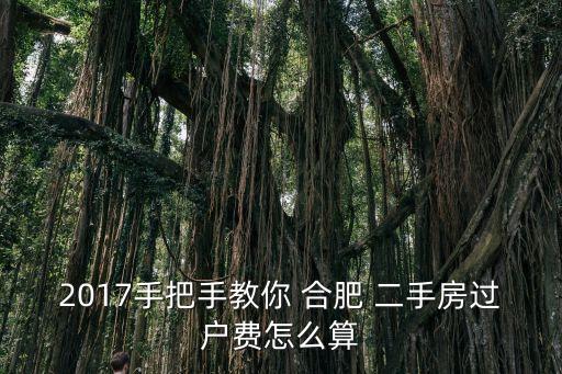 合肥二手房流程及費用多少錢