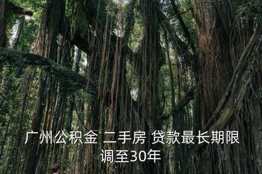 廣州二手房貸款多少年,天津二手房貸款最長多少年