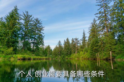 個(gè)人 創(chuàng)業(yè)需要具備哪些條件