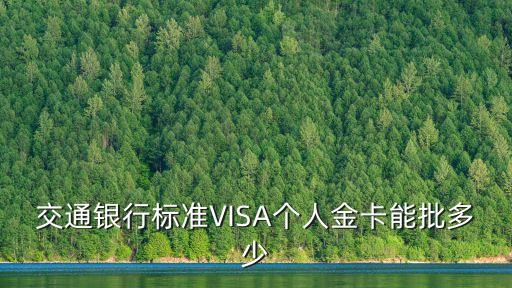 交行visa卡 提額度是多少,交行0額度visa卡如何海淘