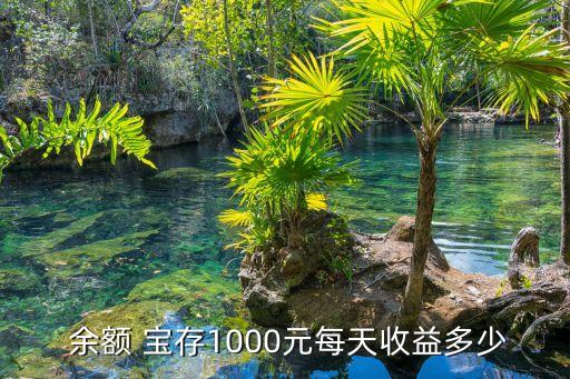 余額寶存一千塊有多少利息多少