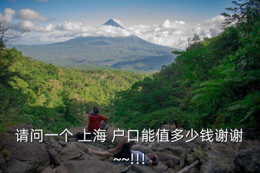 請(qǐng)問(wèn)一個(gè) 上海 戶口能值多少錢謝謝~~!!!