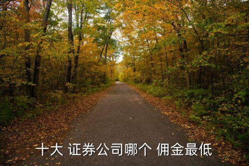 十大 證券公司哪個 傭金最低