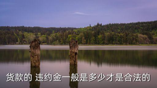 貨款的 違約金一般是多少才是合法的