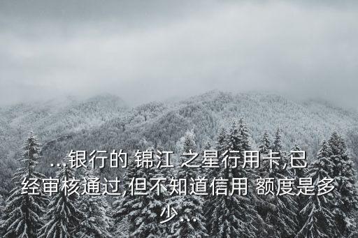 錦江之星額度是多少錢