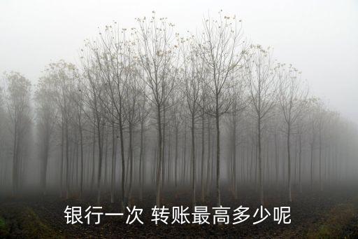 銀行一次 轉(zhuǎn)賬最高多少呢