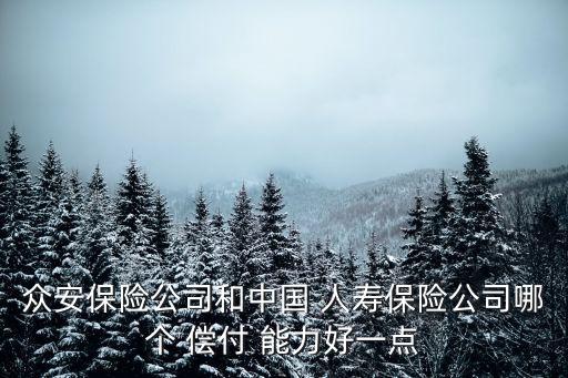 眾安保險公司和中國 人壽保險公司哪個 償付 能力好一點