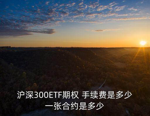 etf手續(xù)費(fèi)是多少