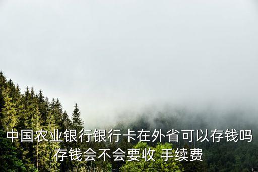中國農業(yè)銀行銀行卡在外省可以存錢嗎存錢會不會要收 手續(xù)費