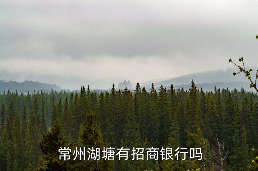  常州湖塘有招商銀行嗎