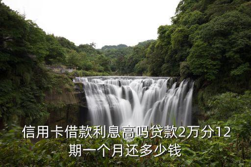  信用卡借款利息高嗎貸款2萬(wàn)分12期一個(gè)月還多少錢