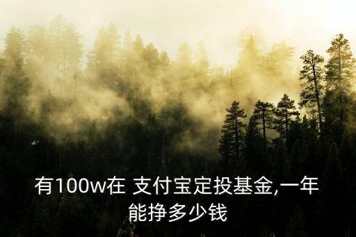 100萬支付寶收益是多少,支付寶幫你投100元真實(shí)收益