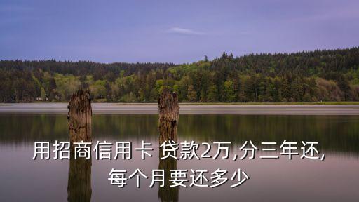 用招商信用卡 貸款2萬,分三年還,每個(gè)月要還多少