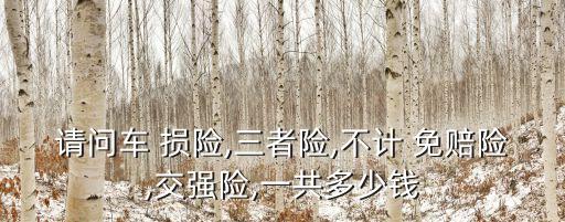 面包車買交強險車損險第三者責任險不計免賠險要多少錢