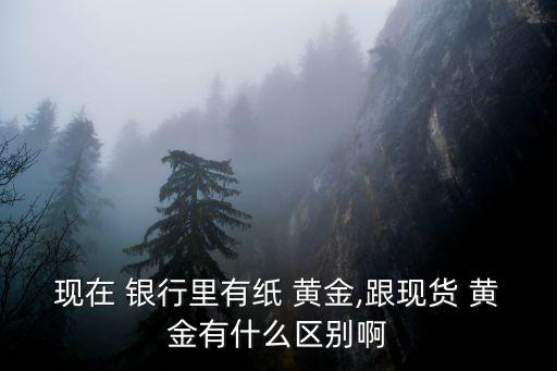現(xiàn)在 銀行里有紙 黃金,跟現(xiàn)貨 黃金有什么區(qū)別啊