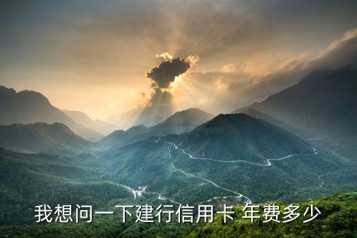 我想問一下建行信用卡 年費(fèi)多少