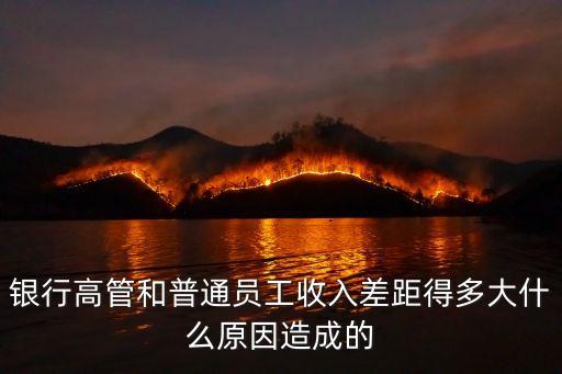 銀行高管和普通員工收入差距得多大什么原因造成的