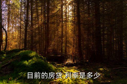 目前的房貸 利率是多少