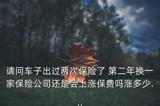 出險(xiǎn)2次第二年會(huì)加多少保險(xiǎn)費(fèi)