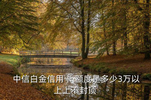  中信白金信用卡 額度是多少3萬(wàn)以上上不封頂
