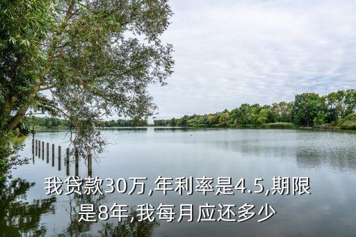 我貸款30萬(wàn),年利率是4.5,期限是8年,我每月應(yīng)還多少