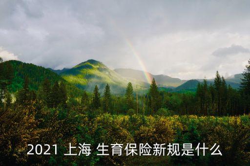 2021 上海 生育保險(xiǎn)新規(guī)是什么