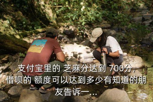 支付寶里的 芝麻分達到 700分,借唄的 額度可以達到多少有知道的朋友告訴一...