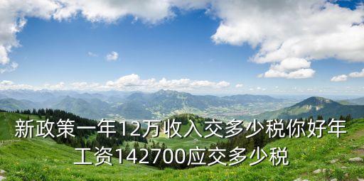 年12萬(wàn)交多少個(gè)稅