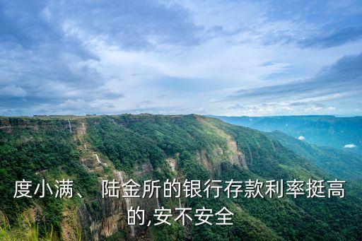 度小滿、 陸金所的銀行存款利率挺高的,安不安全