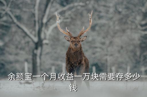  余額寶一個月收益一萬塊需要存多少錢