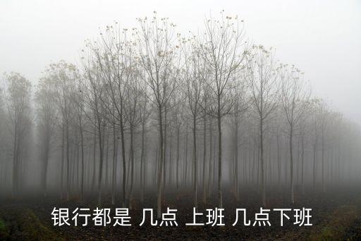  銀行都是 幾點 上班 幾點下班