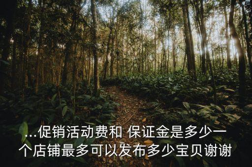 ...促銷(xiāo)活動(dòng)費(fèi)和 保證金是多少一個(gè)店鋪?zhàn)疃嗫梢园l(fā)布多少寶貝謝謝