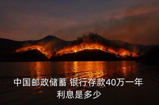 40萬存入銀行利息多少,錢存入哪個銀行利息比較高