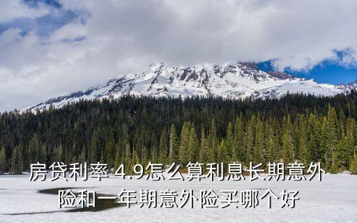 房貸利率 4.9怎么算利息長期意外險和一年期意外險買哪個好