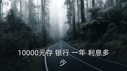 一萬(wàn)元存銀行一年多少利息,十萬(wàn)元存一年定期有多少利息