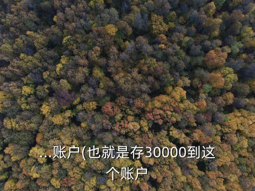 ...賬戶(也就是存30000到這個(gè)賬戶