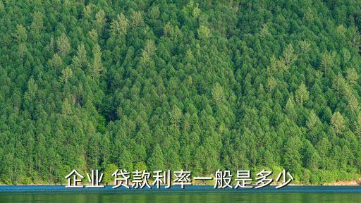 企業(yè) 貸款利率一般是多少