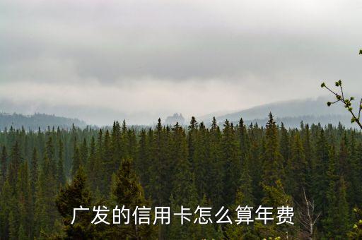  廣發(fā)的信用卡怎么算年費