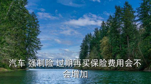 汽車 強制險 過期再買保險費用會不會增加