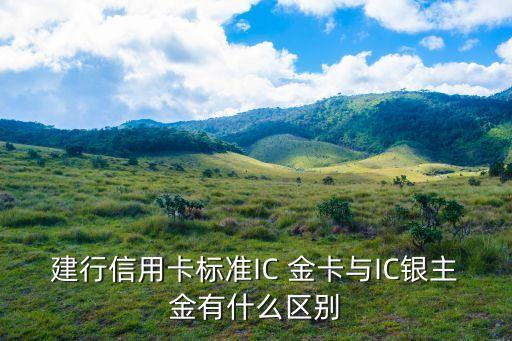 建行信用卡標(biāo)準(zhǔn)IC 金卡與IC銀主金有什么區(qū)別