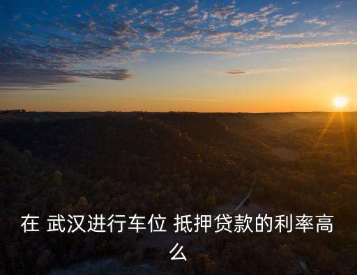 武漢車輛抵押利息是多少,車輛抵押利息逾期被賣合法嗎