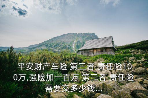  平安財產(chǎn)車險 第三者 責任險100萬,強險加一百萬 第三者 責任險需要交多少錢...