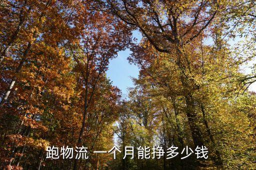 跑物流 一個(gè)月能掙多少錢