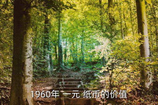 1960年 一元 紙幣的價值
