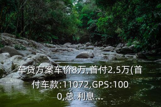 車裝gps貸款利息多少錢