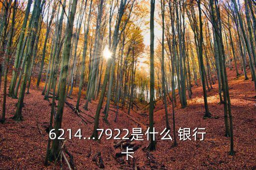 6214...7922是什么 銀行卡