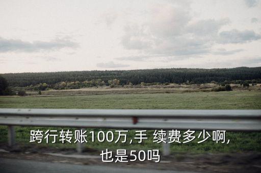 跨行轉(zhuǎn)賬100萬(wàn),手 續(xù)費(fèi)多少啊,也是50嗎