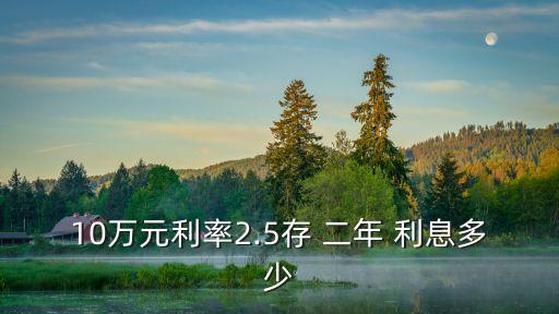 10萬(wàn)元利率2.5存 二年 利息多少