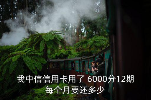 6000分期10個月利息多少