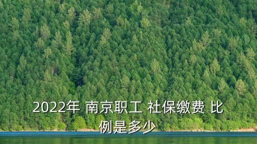 2022年 南京職工 社保繳費(fèi) 比例是多少